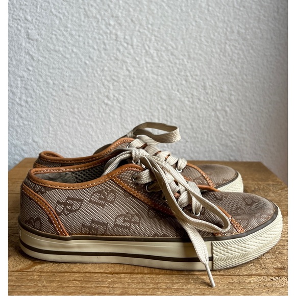 Vintage Dooney and Bourke Tan Logo Sneakers 6 - Picture 4 of 7